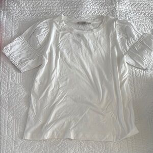 White Puff Sleeve Top